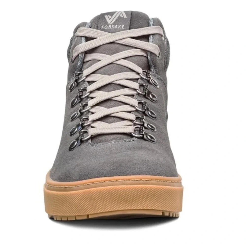 Forsake Lucie Mid Waterproof Sneaker‎ Boots Suede Leather Gray Lace-up Size 8.5